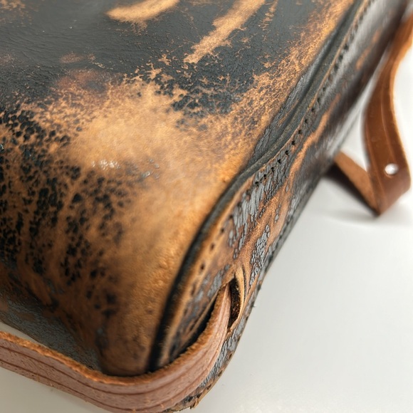 Antique Leather Folding Camera Case Only With Working Clasp And Leather Strap - Picture 14 of 16